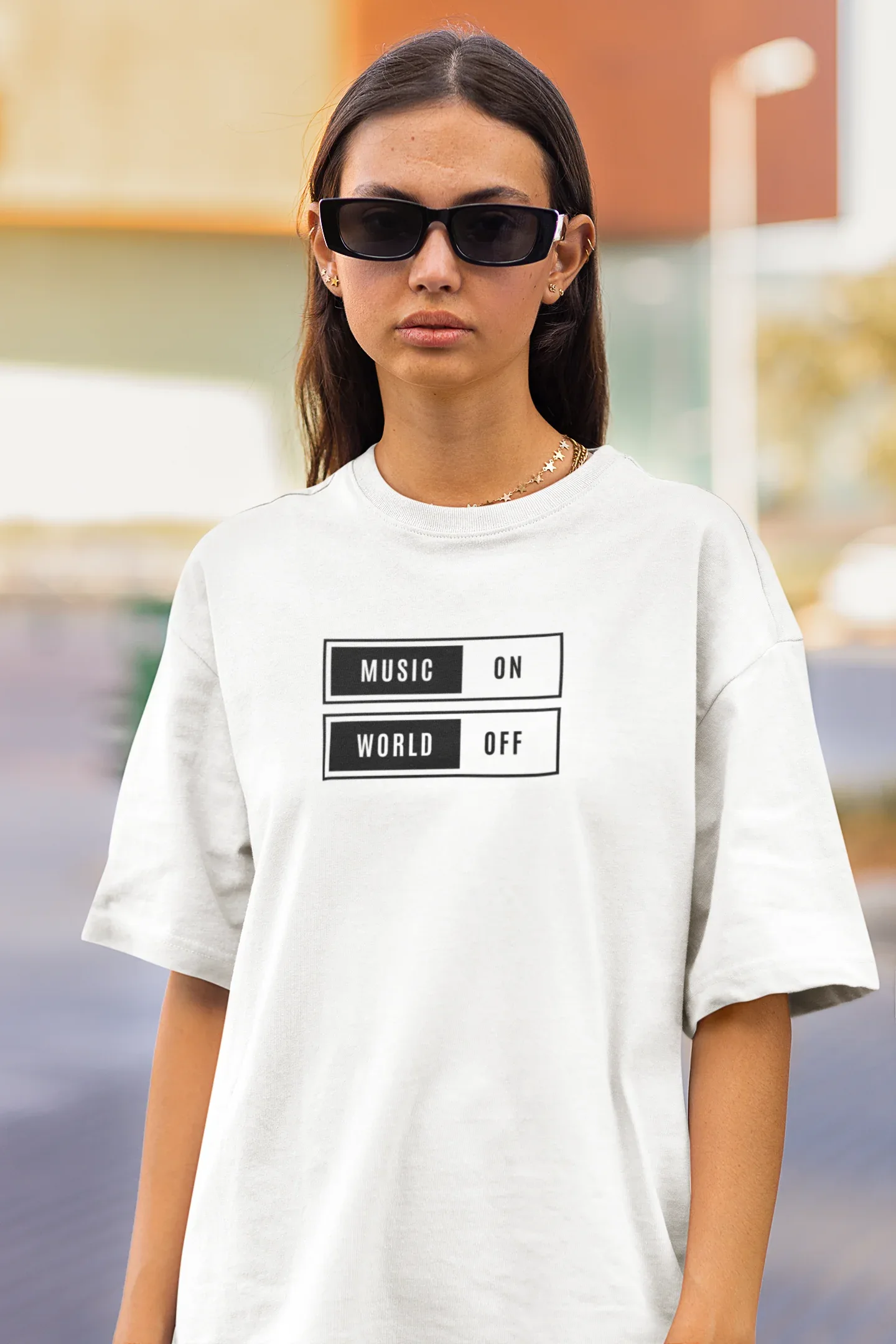 Music On, World Off Unisex Tee - Alley Crafters