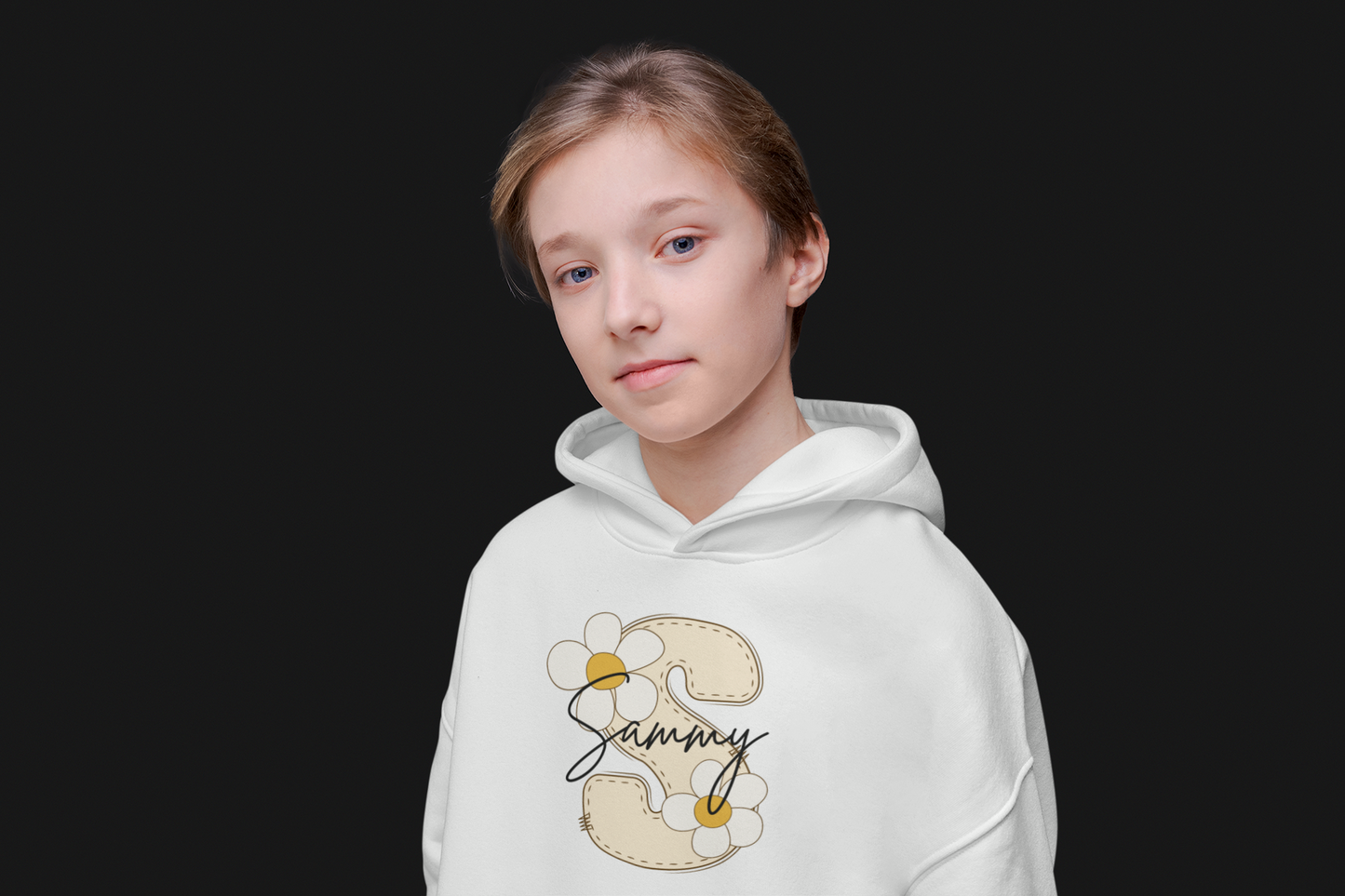 Summer Vibes Kids Hoodie personalised with Floral Design