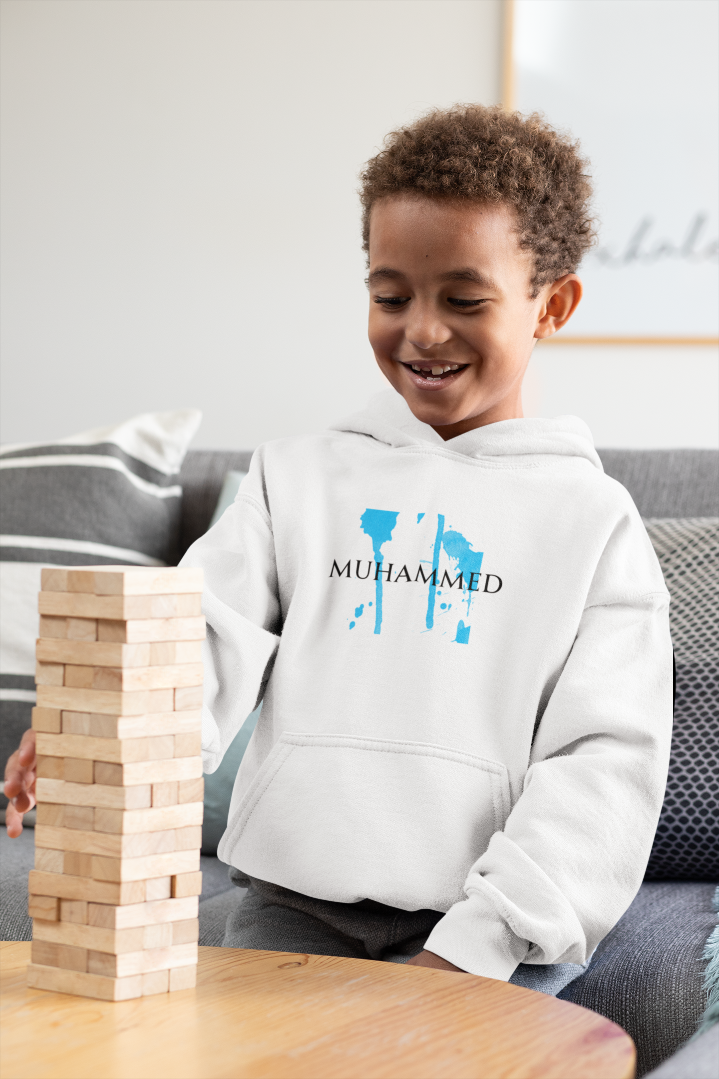 Personalised Kids Hoodie with Splash Design – Custom Name Gift for Children