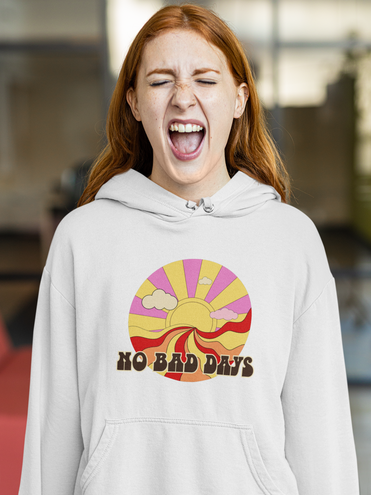 Hooded Sweatshirt - 'No Bad Days' Unisex Heavy Blend™