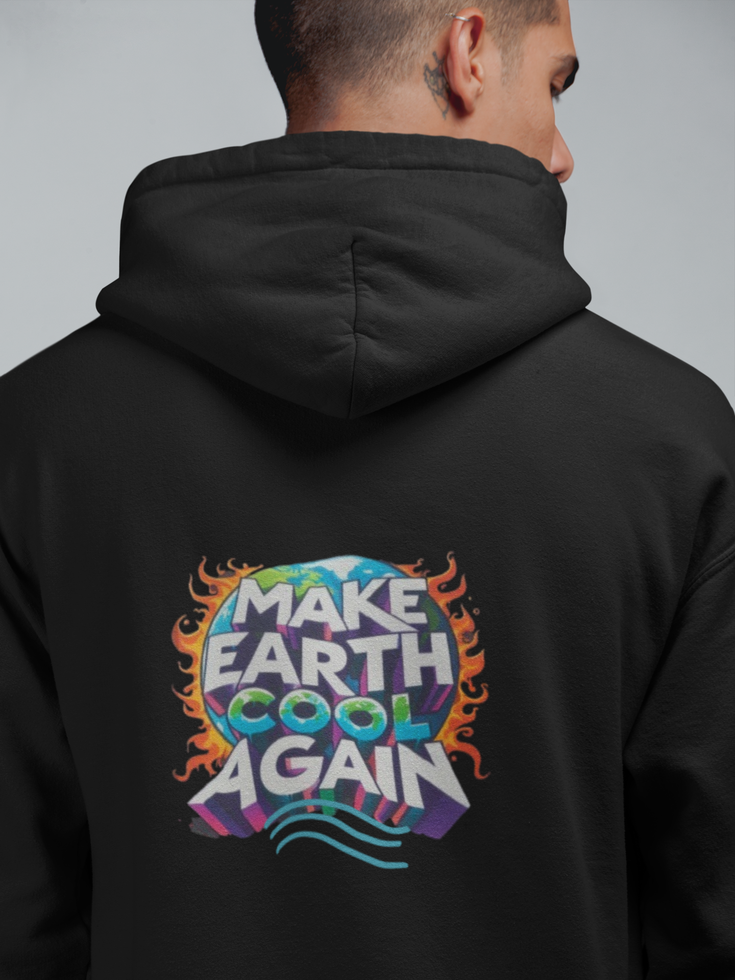 Hooded Sweatshirt - 'Make Earth Cool Again'