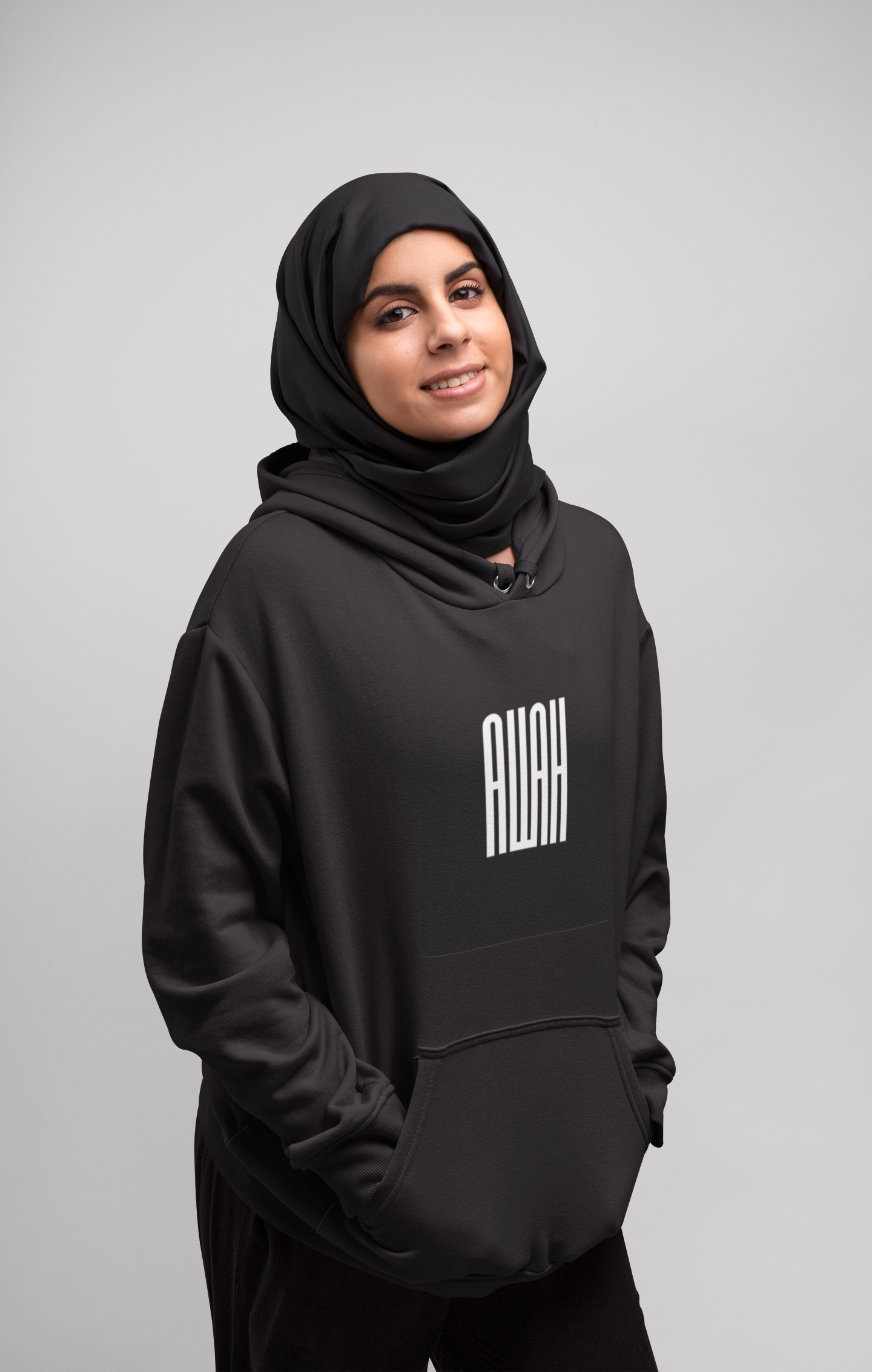 Unisex Hoodie with Allah Typography