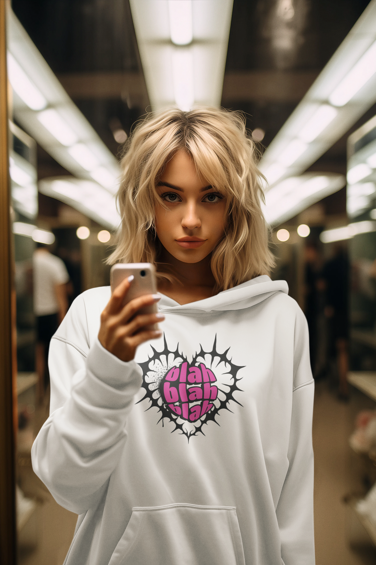 Unisex Hooded Sweatshirt - blah blah blah Design