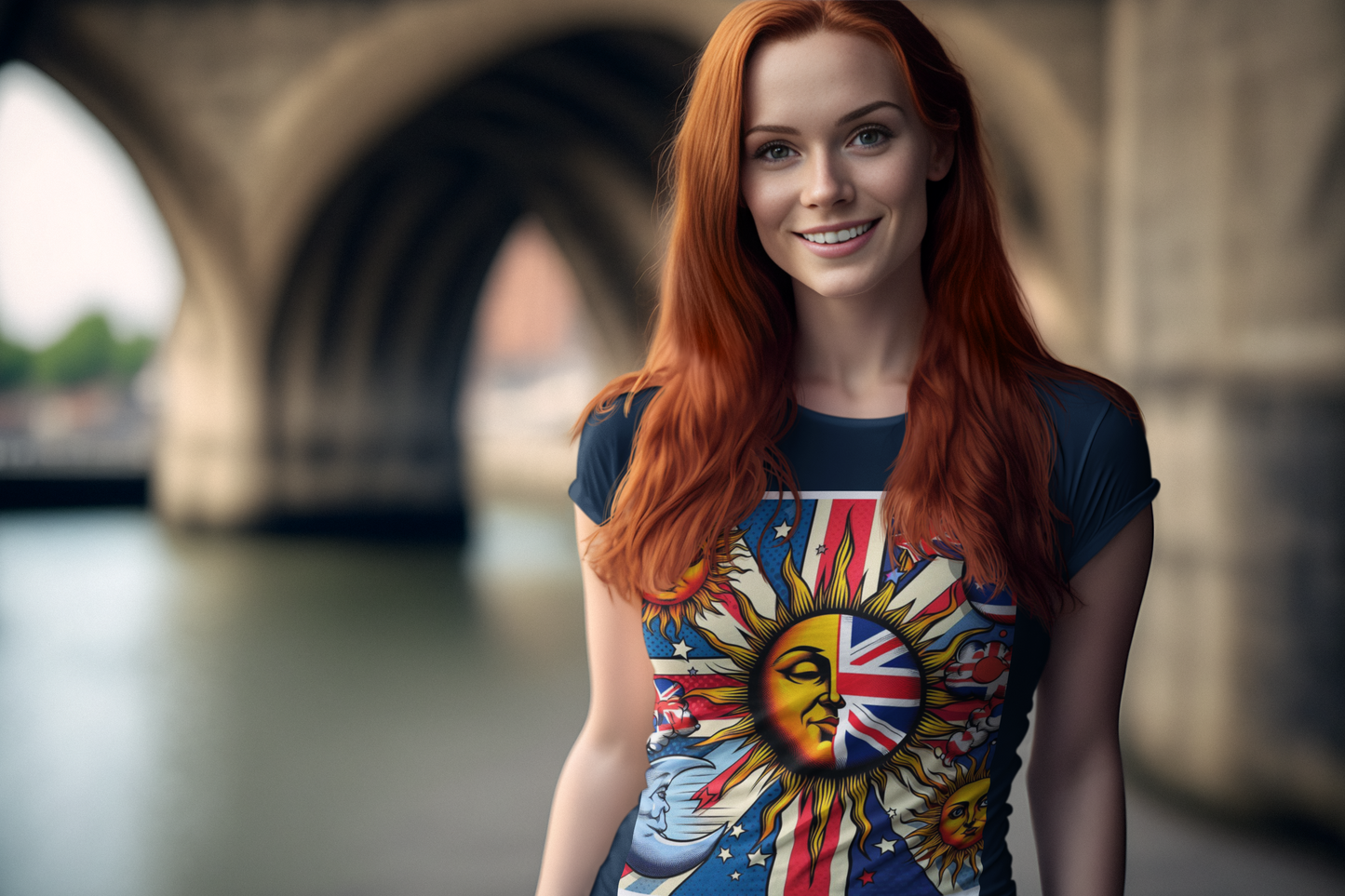 UK Flag with Sun T-Shirt