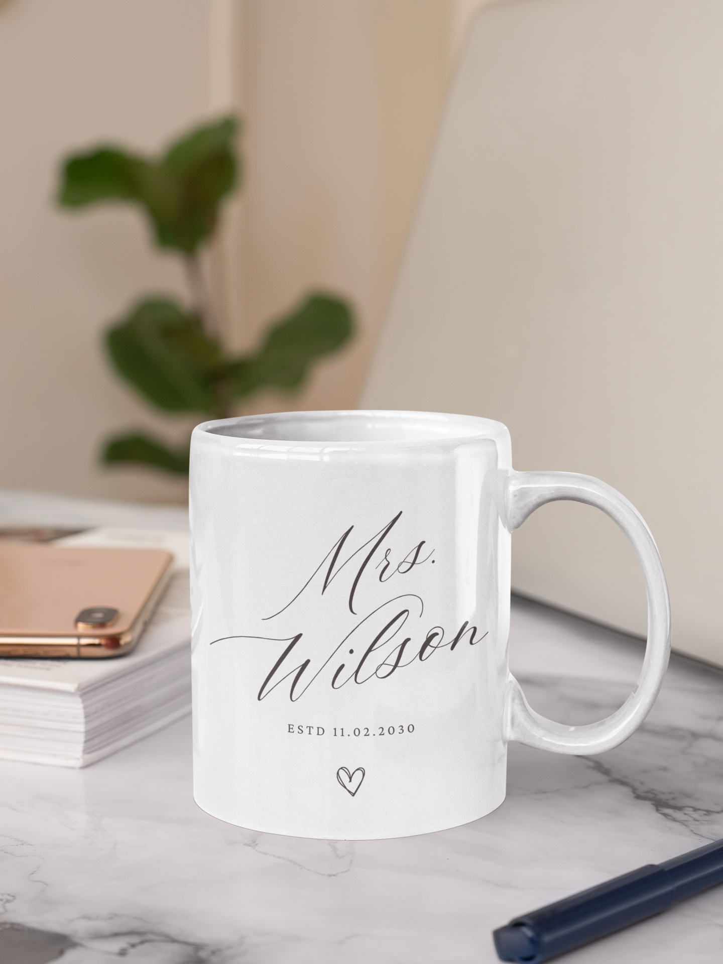Personalised Mrs (Name) Mug