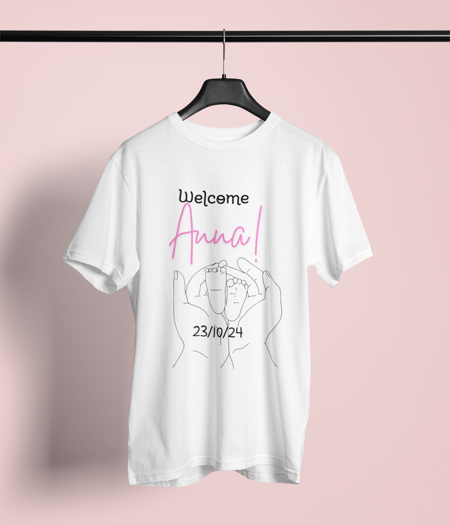 Newborn Welcome Personalized Tee, Unisex Baby Gift, Birth Announcement Shirt, Custom Name and Date T-Shirt, Infant Arrival Present, Baby