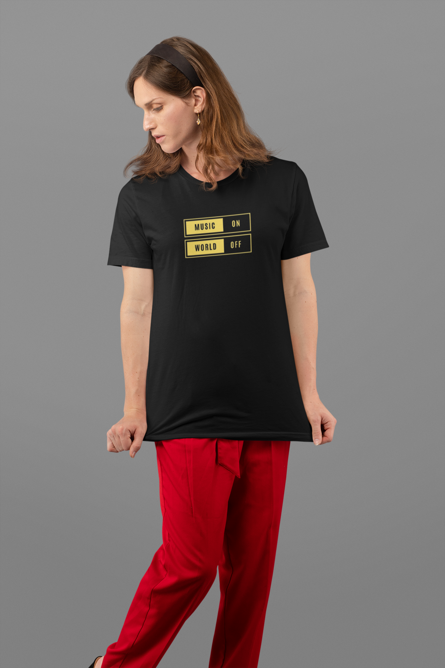 Music On, World Off Unisex Tee
