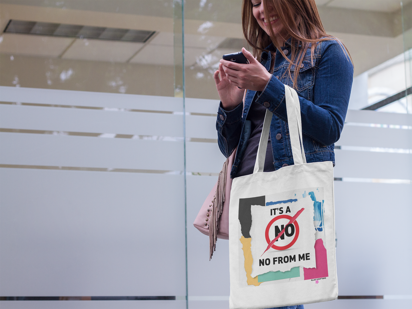 It’s a No From Me Collage Tote Bag
