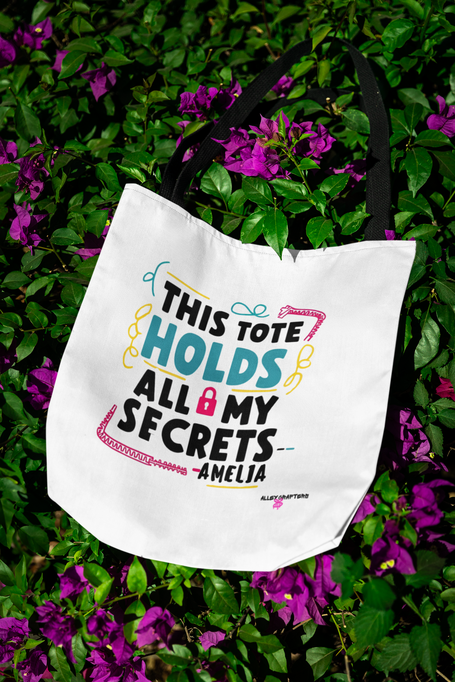 "This Tote Holds All My Secrets" -Tote Bag