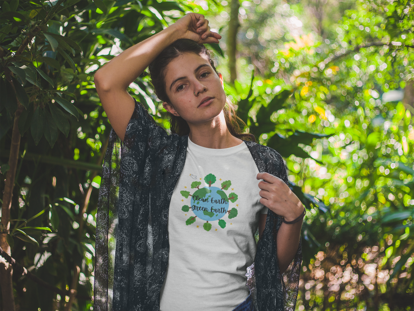 Organic Earth T-Shirt, Environmental Tee, Clean Green Earth Shirt, Nature Lover Gift, Eco-Friendly Clothing