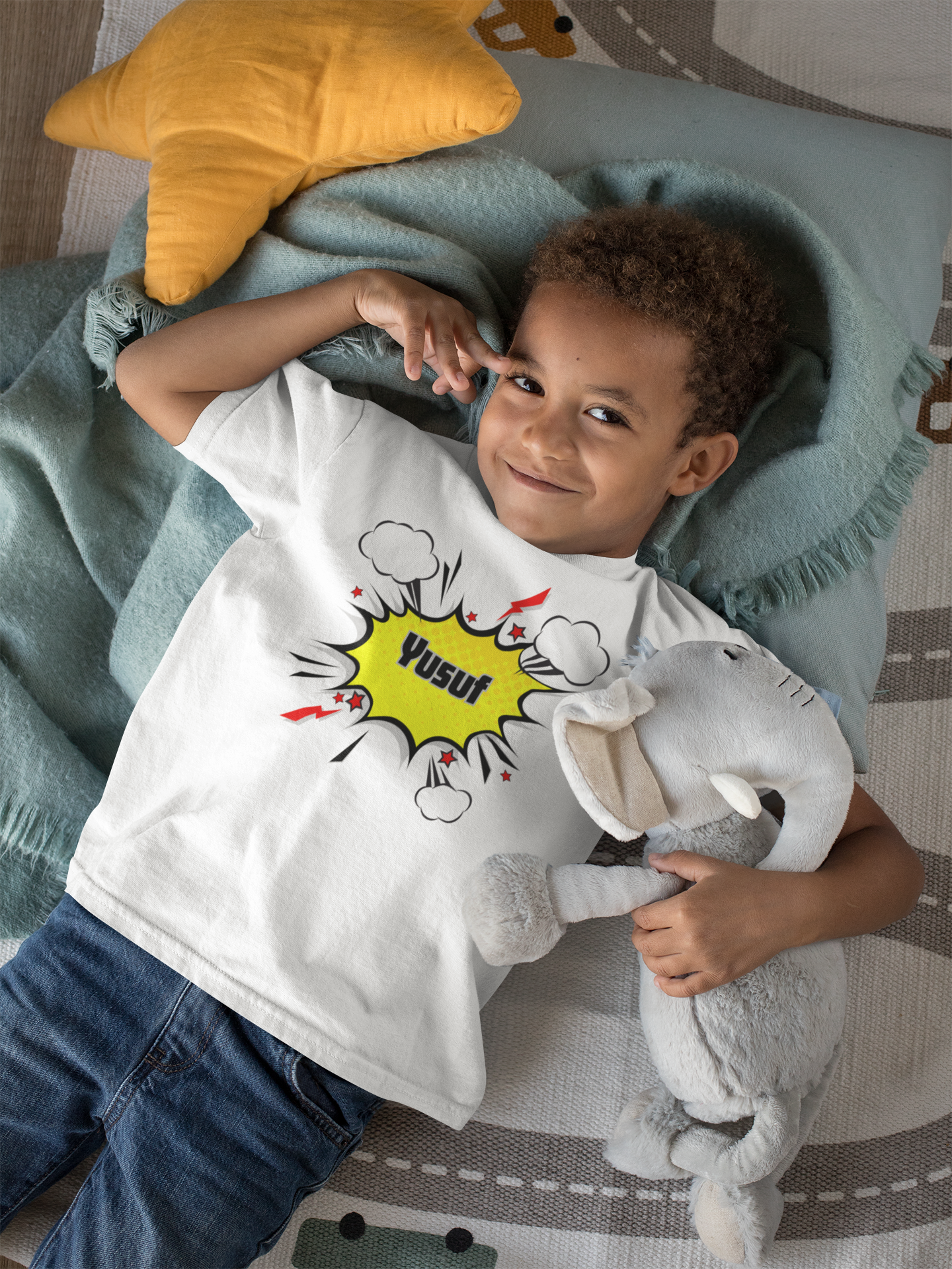 Kids Tee - Personalised Name Pop Art Speech Bubble Design