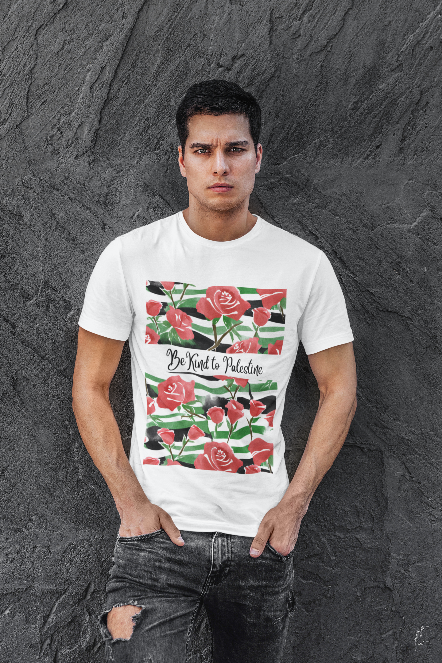 Be Kind to Palestine T-Shirt, Peace Awareness Tee, Palestinian Support Shirt, Decorative Art Top, Unique Graphic Tee