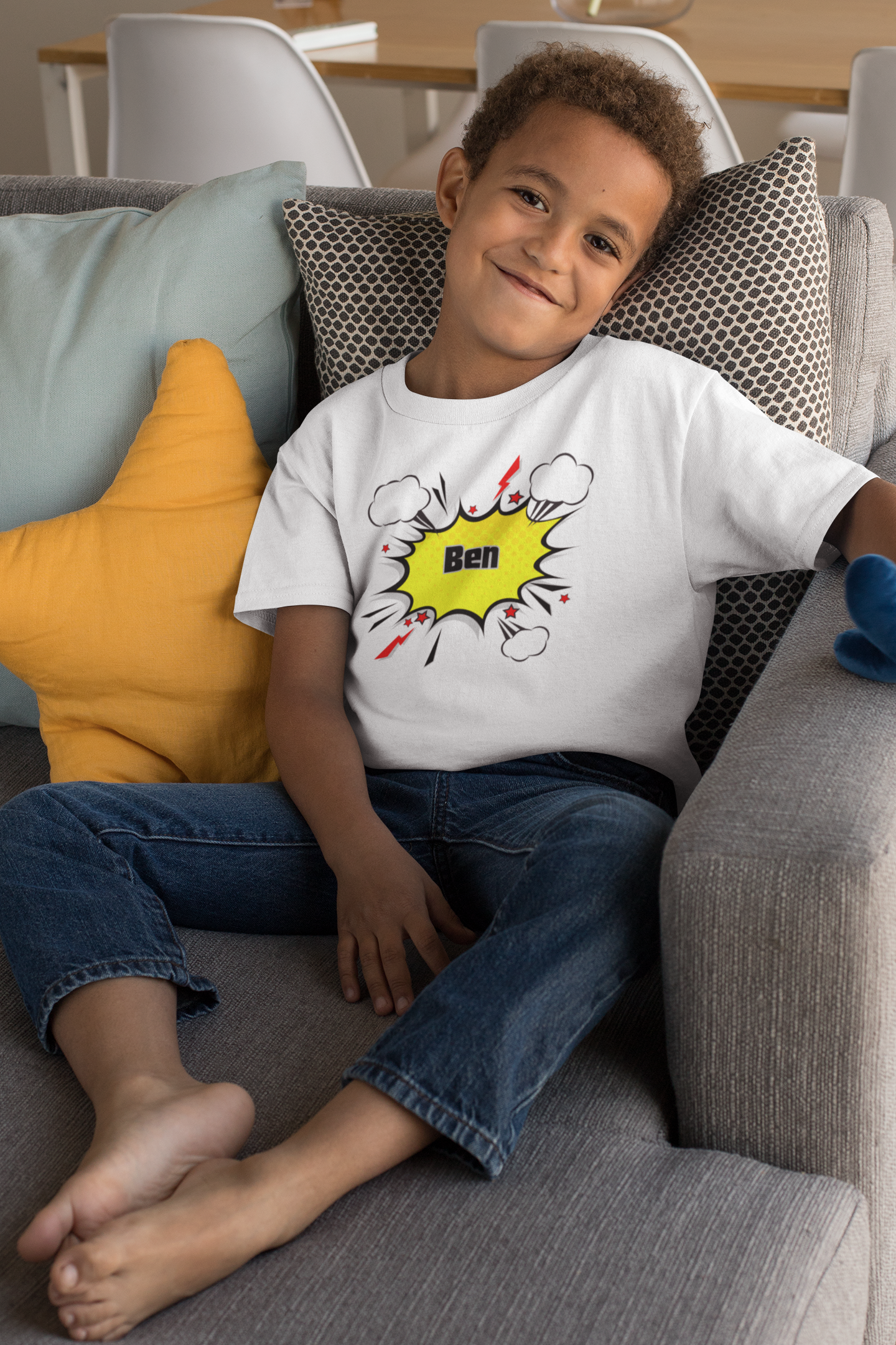 Kids Tee - Personalised Name Pop Art Speech Bubble Design
