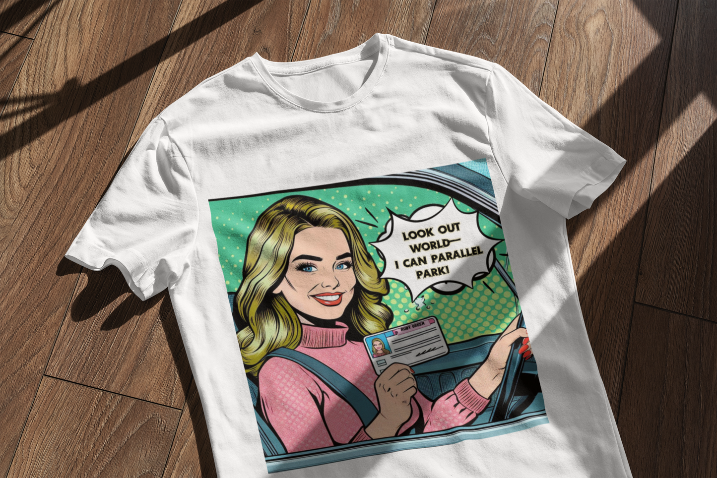 Pop Art Style Driving Test T-Shirt