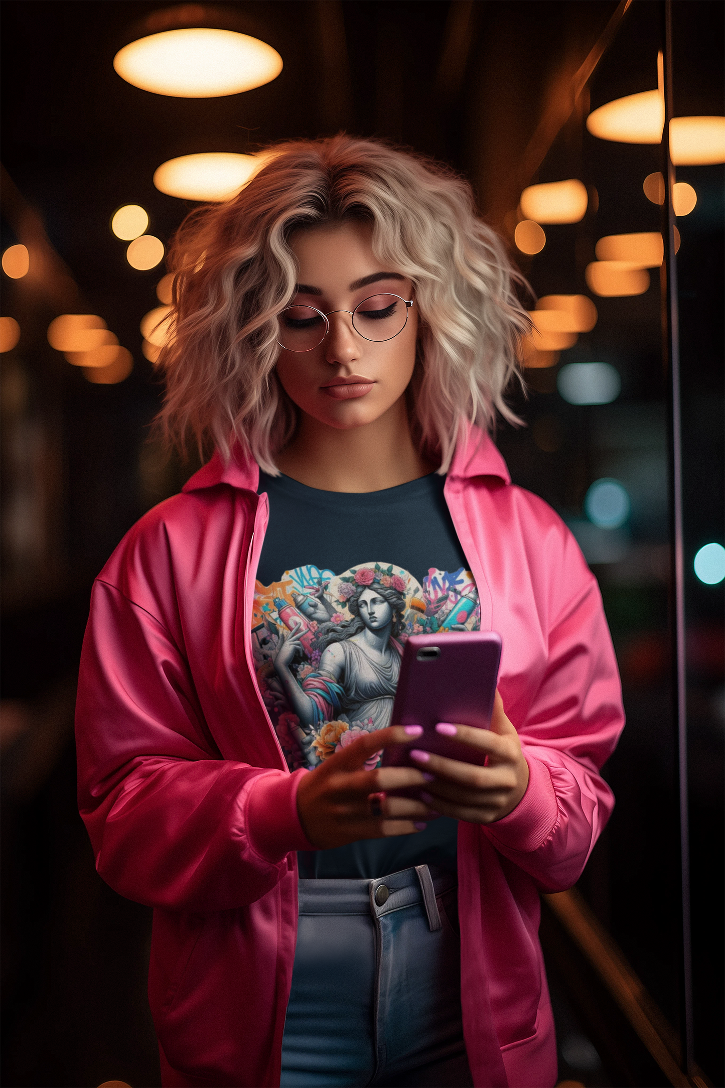 Long Sleeve Tee Venus Birth Contemporary Streetart Unisex Jersey
