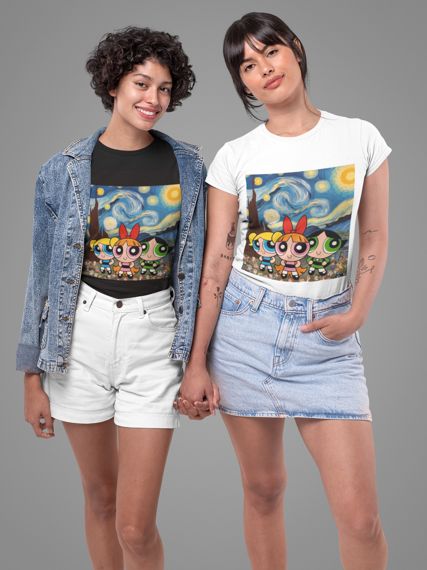 Starry Night Powerpuff Girls T-Shirt