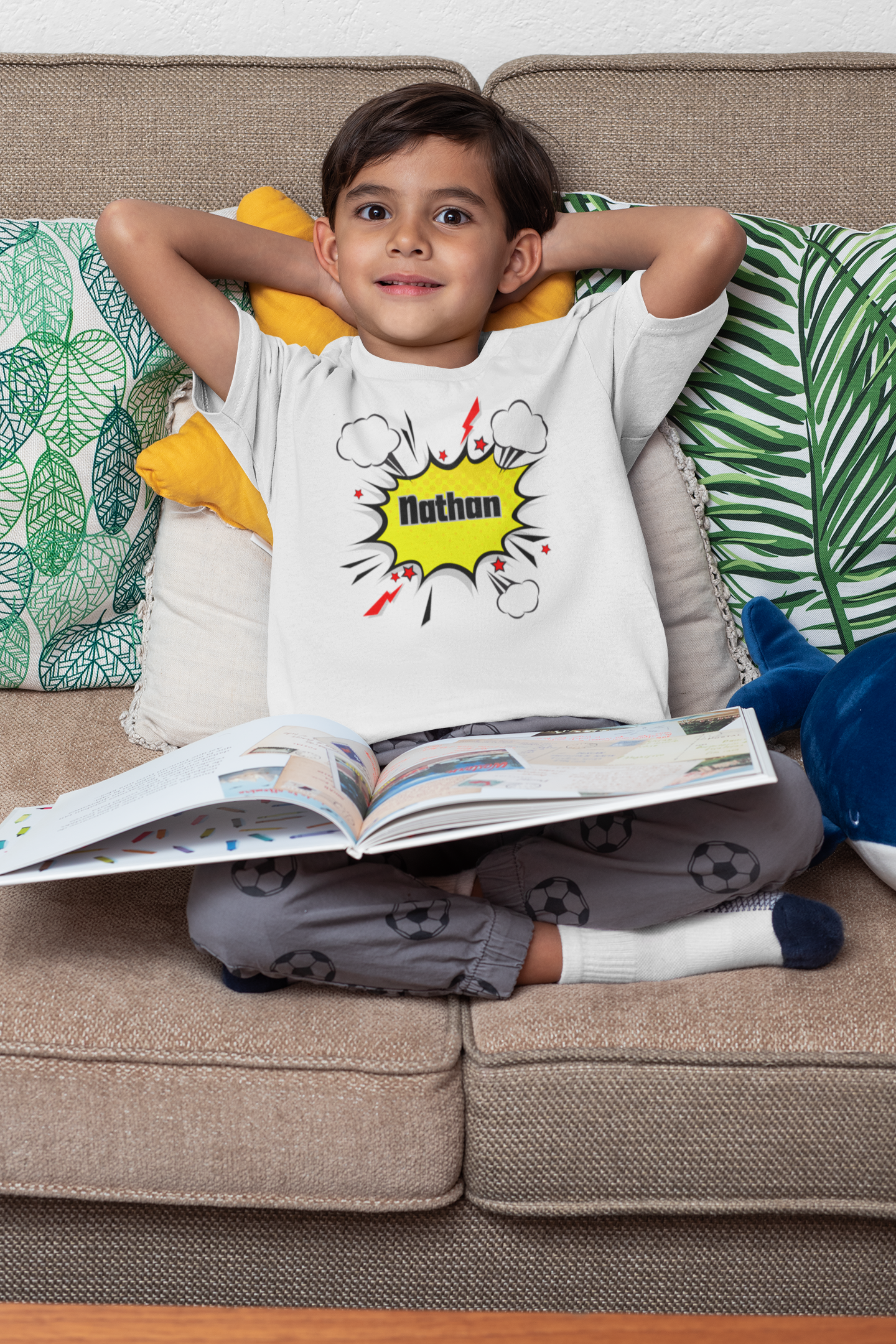 Kids Tee - Personalised Name Pop Art Speech Bubble Design