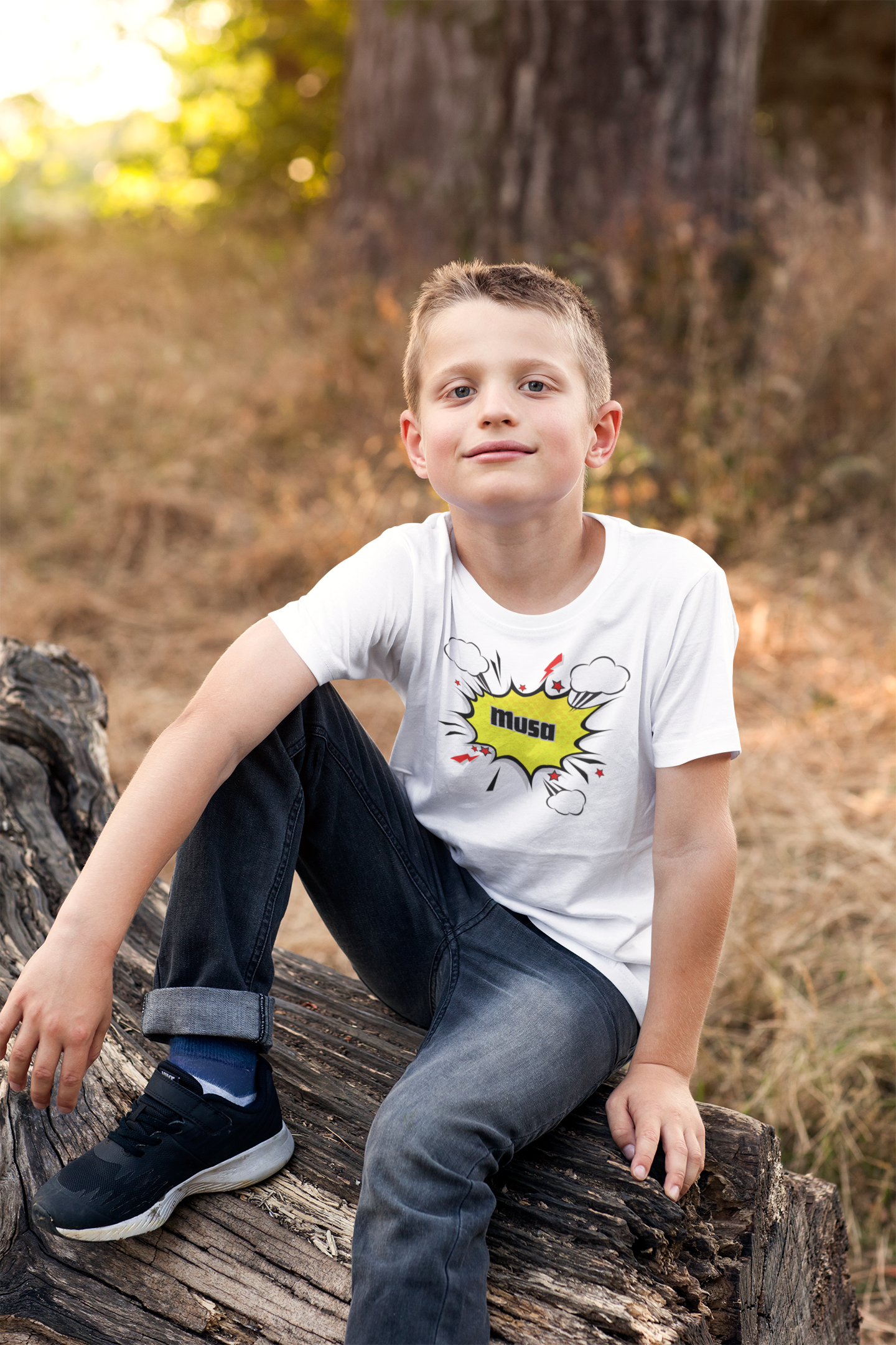 Kids Tee - Personalised Name Pop Art Speech Bubble Design