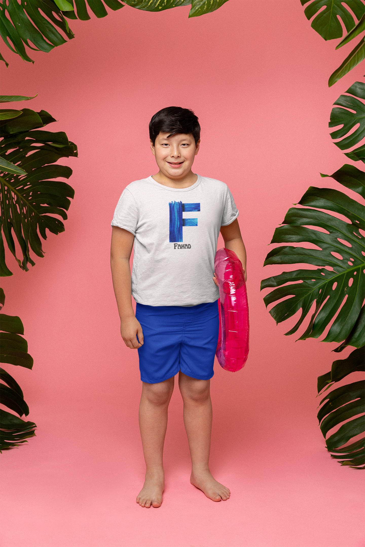 Personalised Children's Initial T-Shirt - Customisable Cotton Tee for Ages 4-12