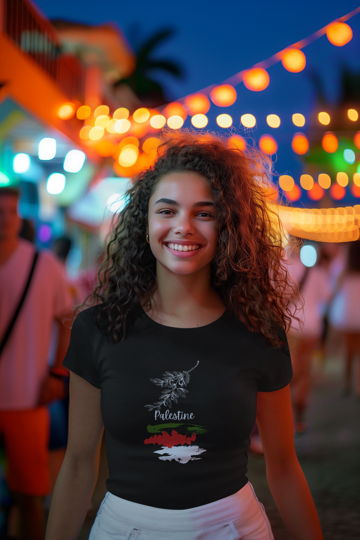 Palestine T-Shirt, Palestinian Flag Tee, Unisex Cotton Shirt, Elegant Middle Eastern Apparel, Patriotic Gift