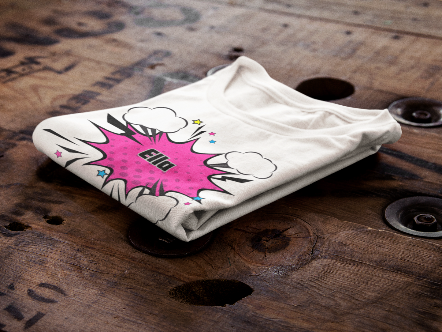 Kids Tee - Pop Art Speech Bubble Personalised Name