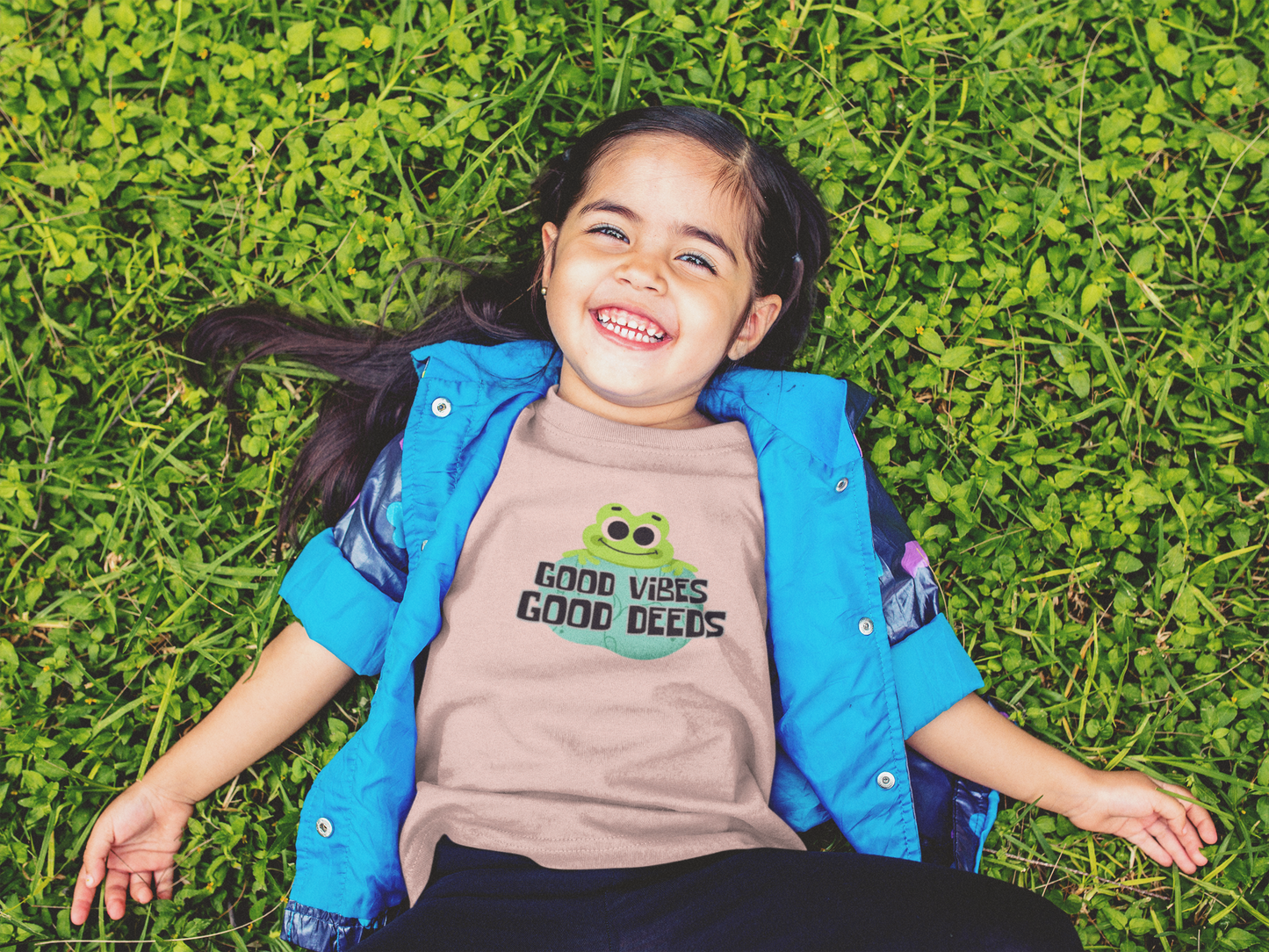 Good Vibes & Good Deeds Toddler Tee - Fun and Positive Short Sleeve Shirt