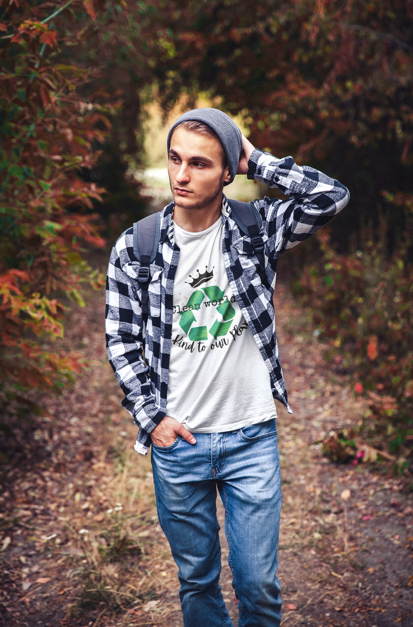 Eco-Friendly Crown T-Shirt, Protect Our Planet Tee, Green Awareness Shirt, Unisex Softstyle, Earth Day Gift