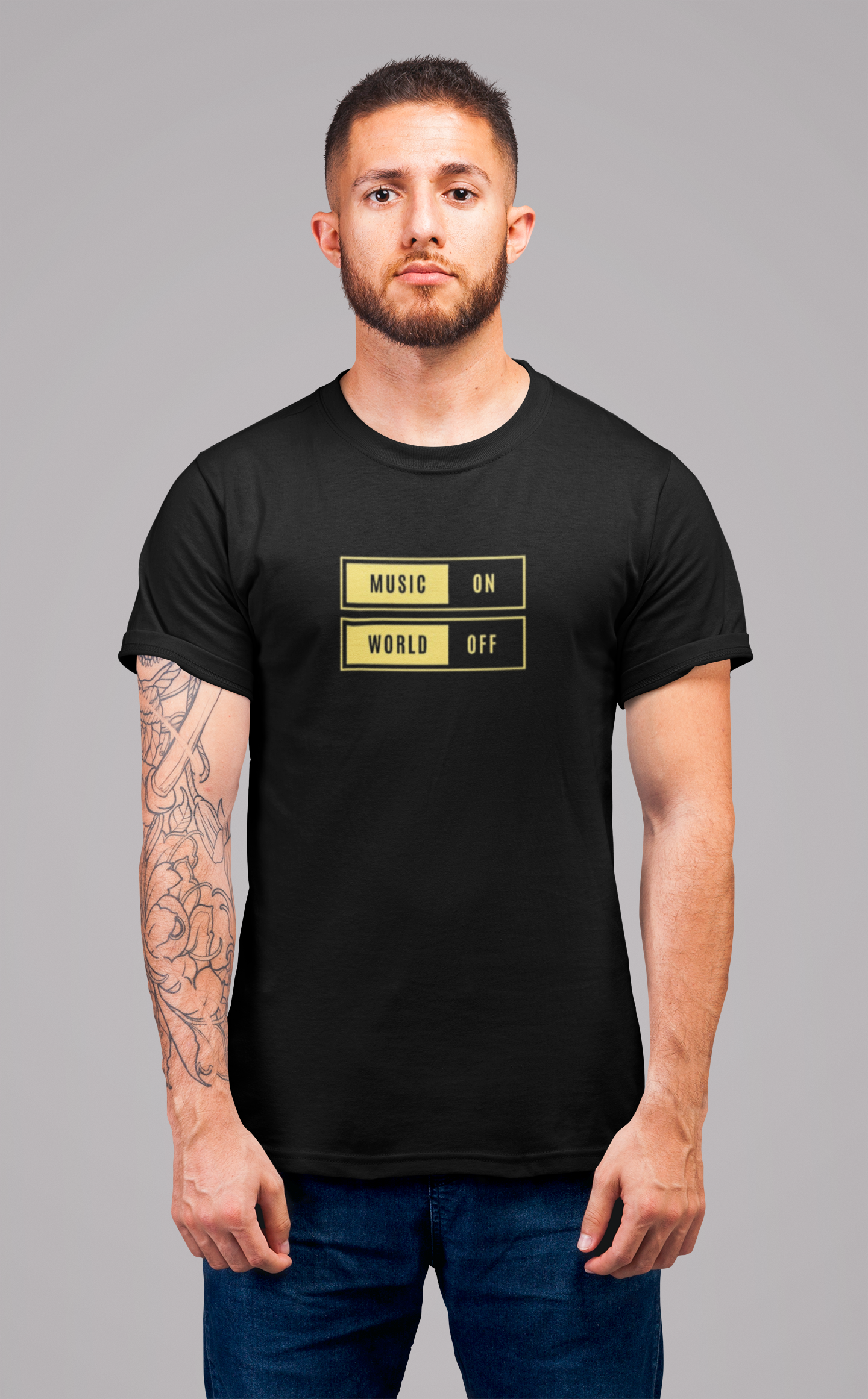 Music On, World Off Unisex Tee