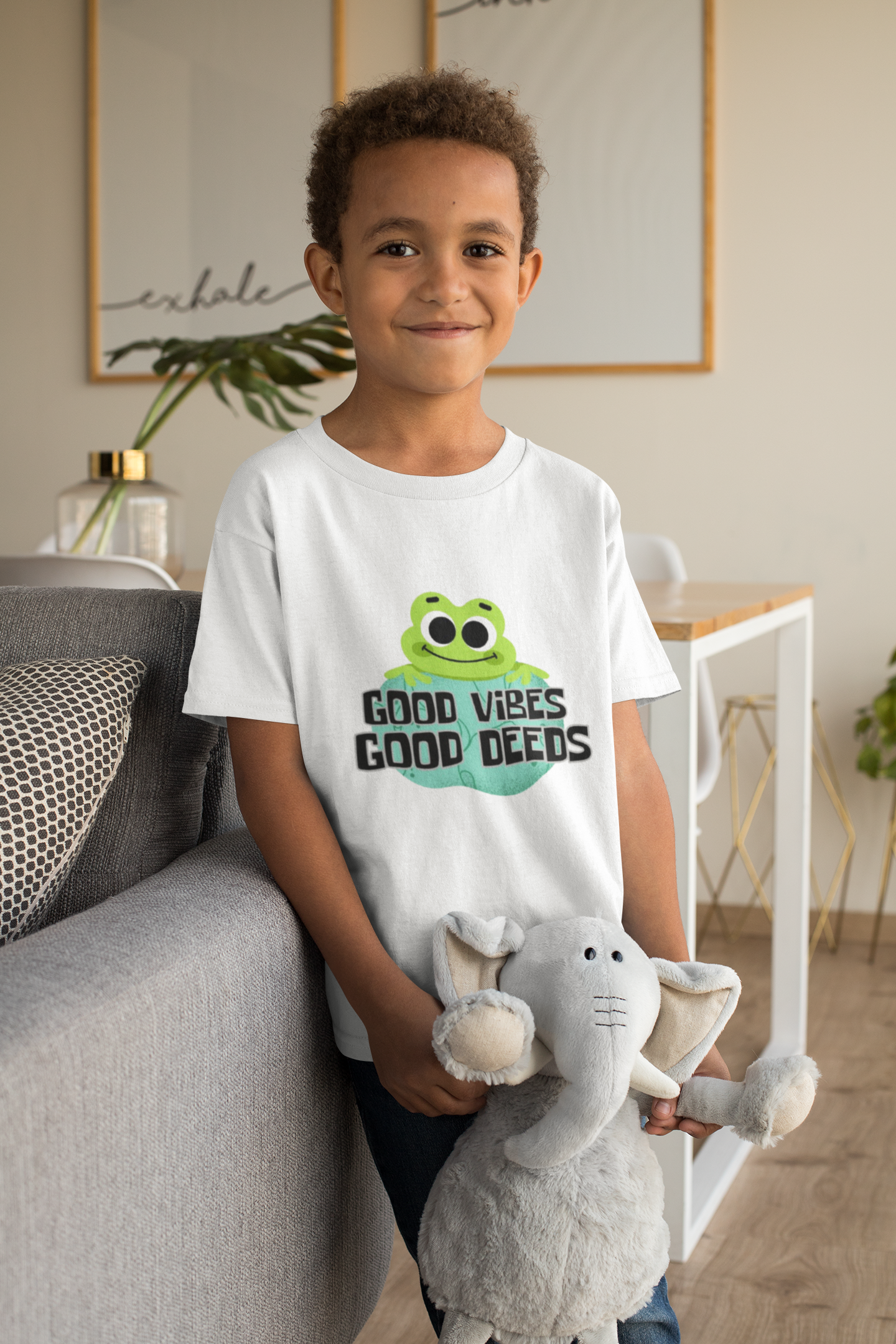 Good Vibes & Good Deeds Toddler Tee - Fun and Positive Short Sleeve Shirt