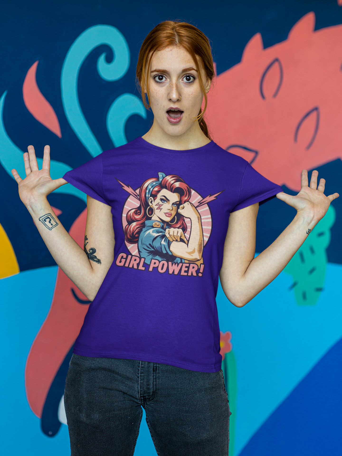 Girl Power T-Shirt - Pop Art Design