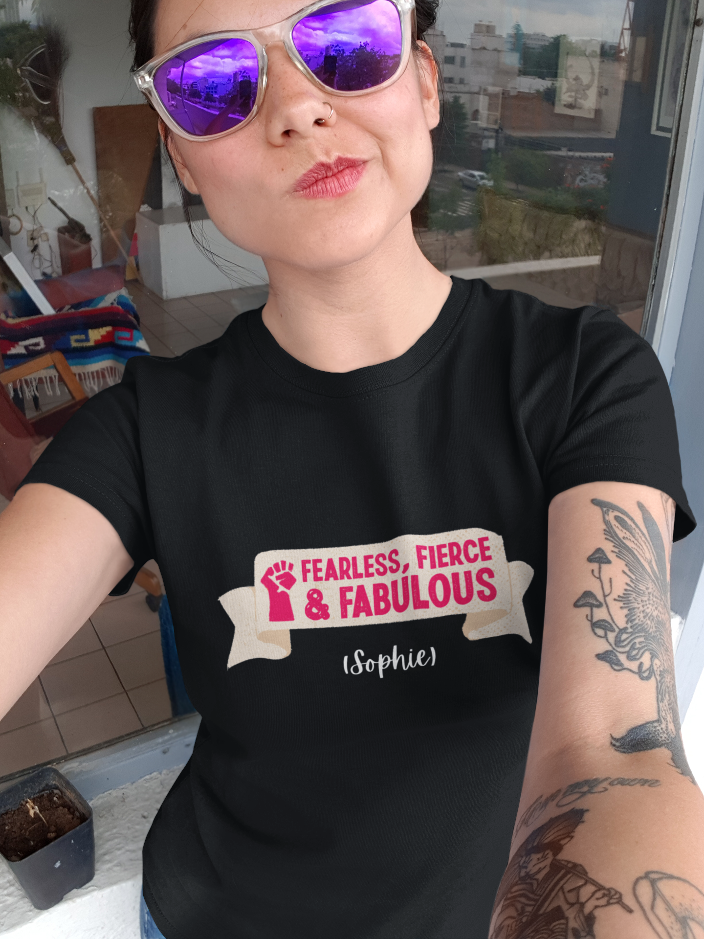 Fearless, Fierce, and Fabulous Custom Name T-Shirt