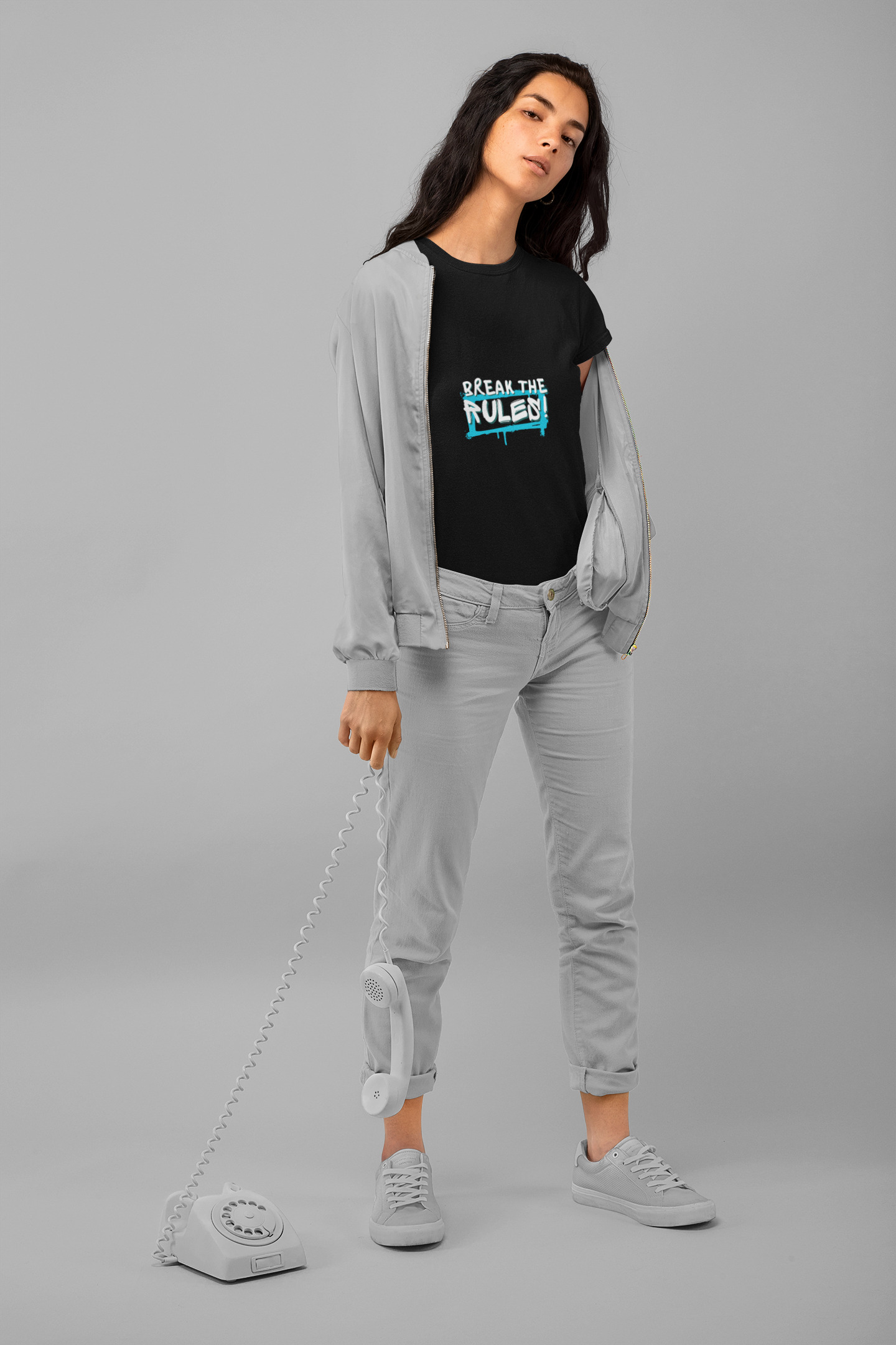 Break the Rules- Graffiti Style Tee, Urban Street Wear, Unisex T-Shirt, Spray Paint Cool Tee