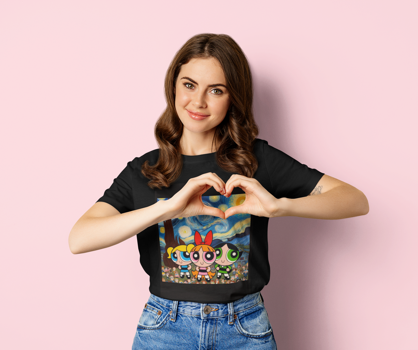 Starry Night Powerpuff Girls T-Shirt