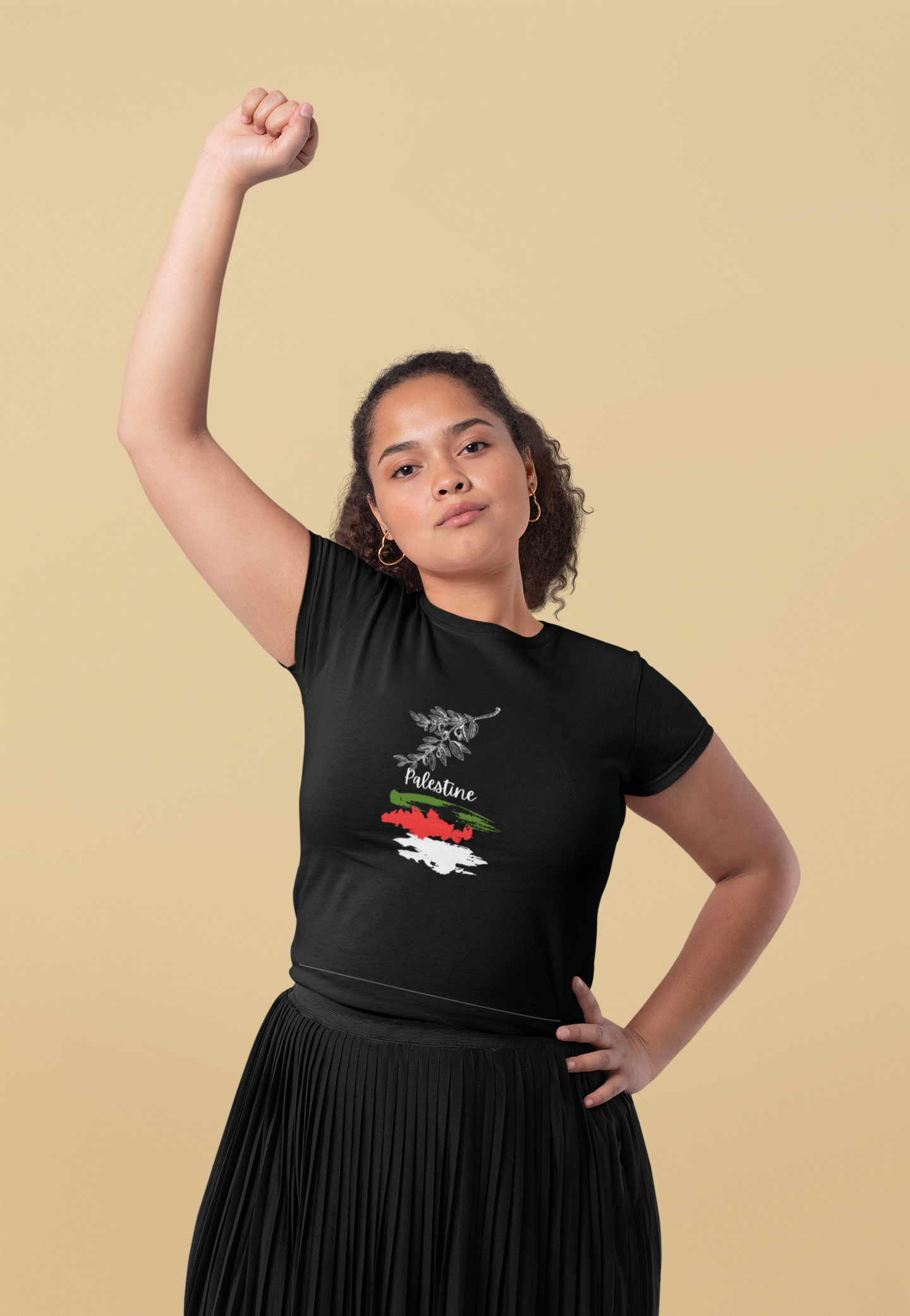 Palestine T-Shirt, Palestinian Flag Tee, Unisex Cotton Shirt, Elegant Middle Eastern Apparel, Patriotic Gift