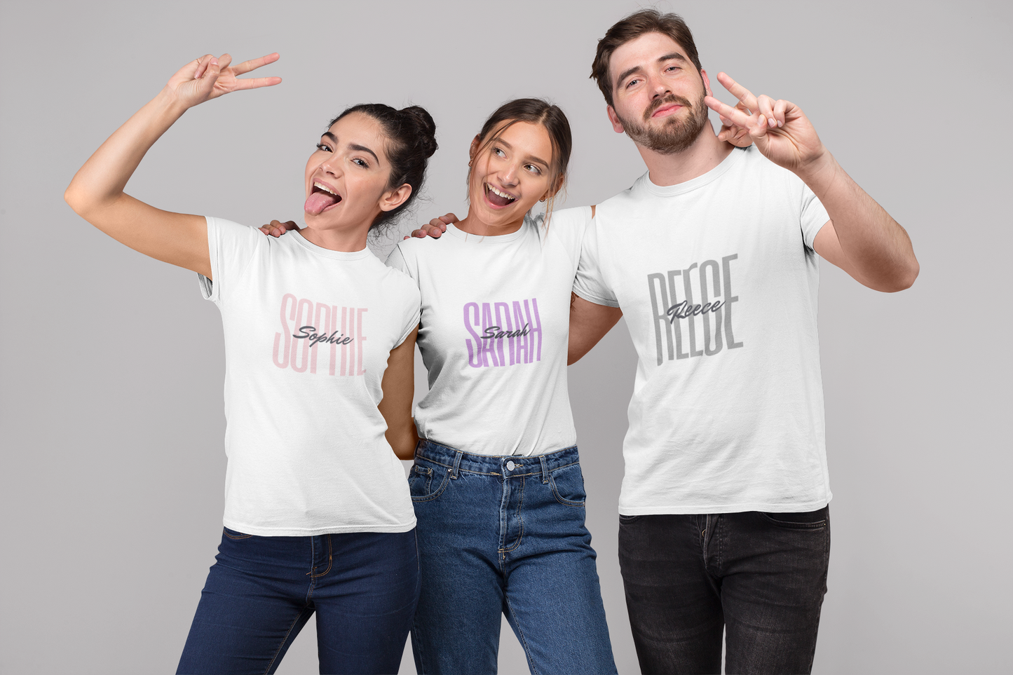 Personalised Name T-Shirt - Custom Colour & Elegant Text Design | Alley Crafters