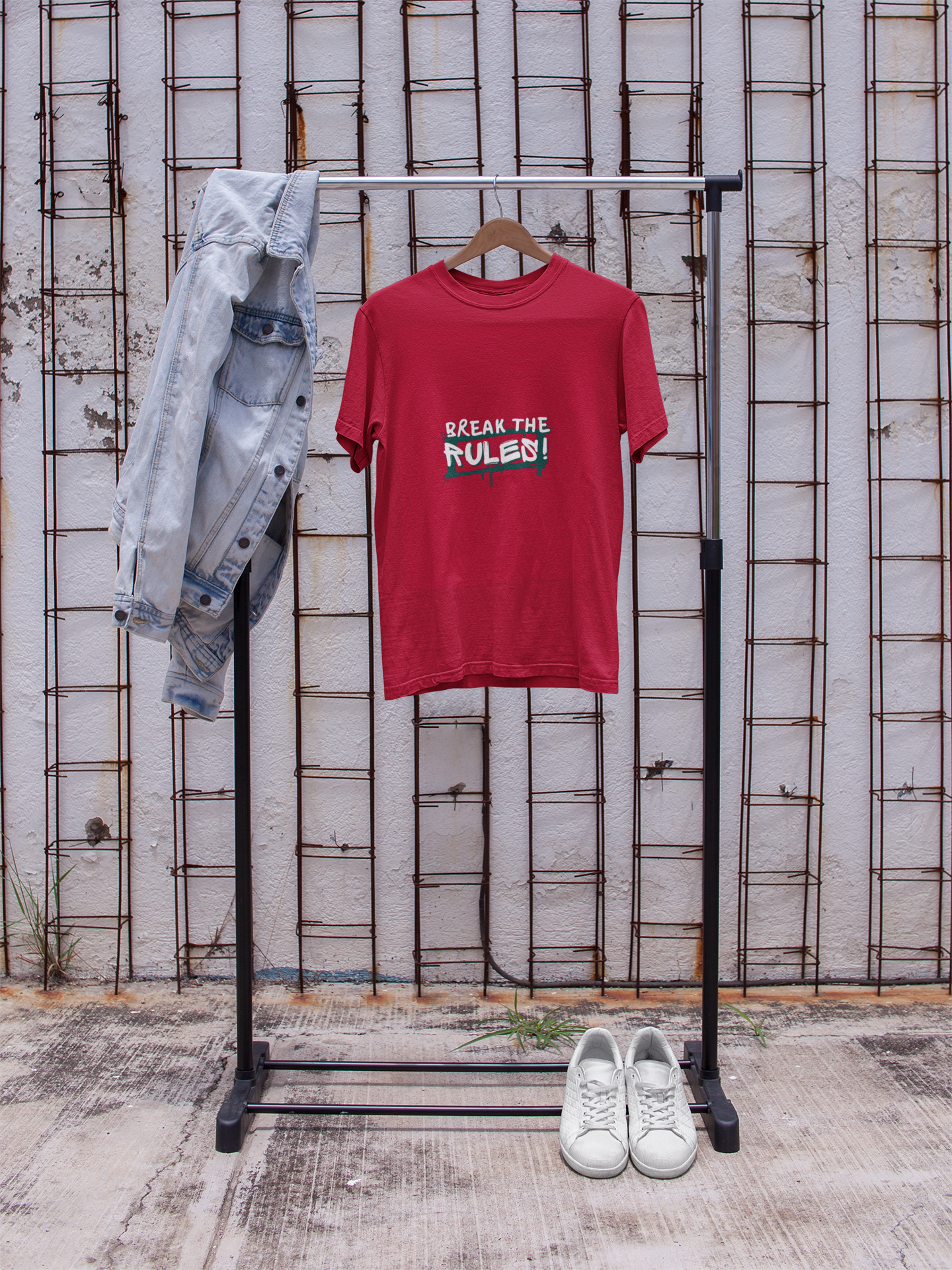Break the Rules- Graffiti Style Tee, Urban Street Wear, Unisex T-Shirt, Spray Paint Cool Tee