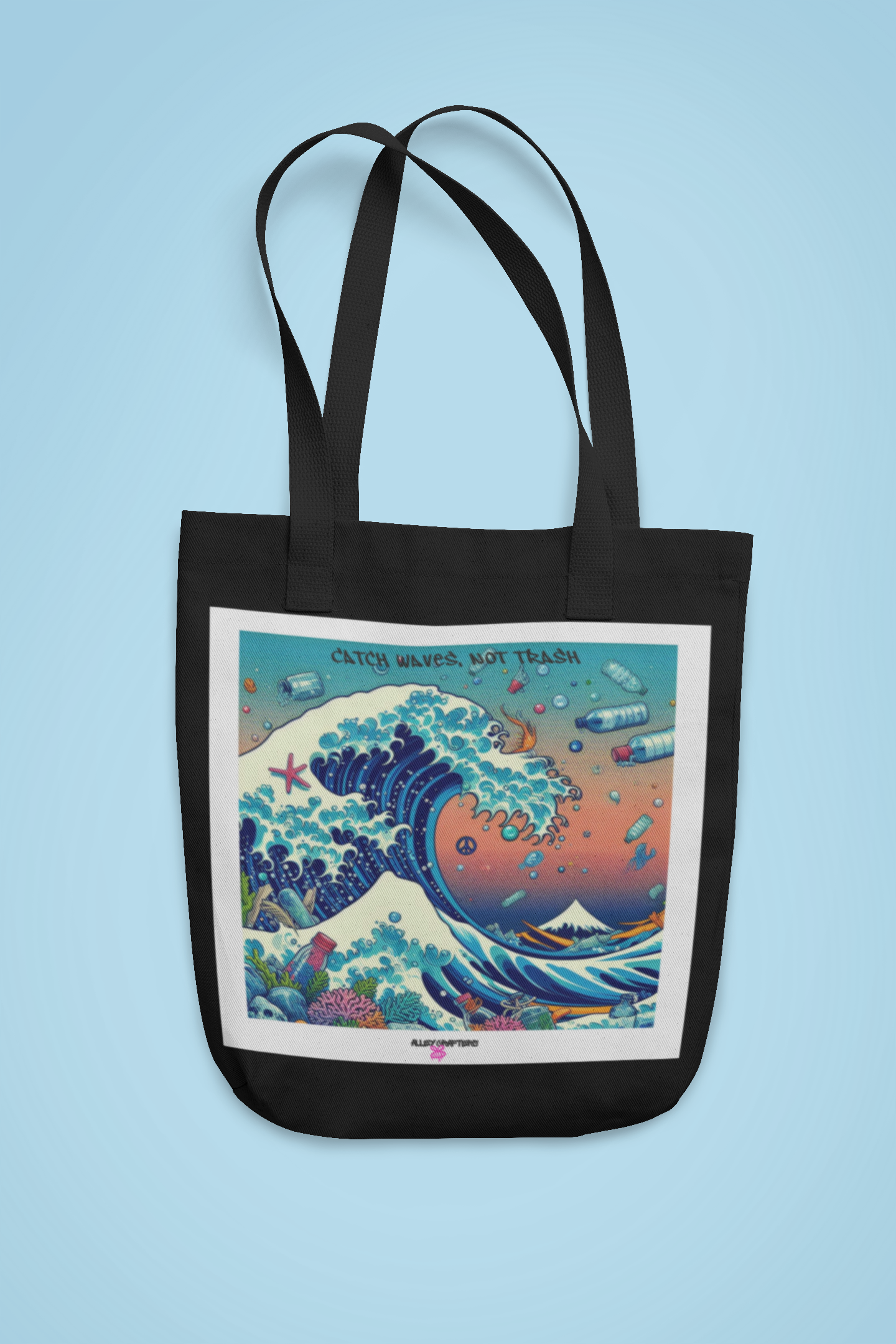 Ocean Wave Art Design, Eco-Friendly Awareness