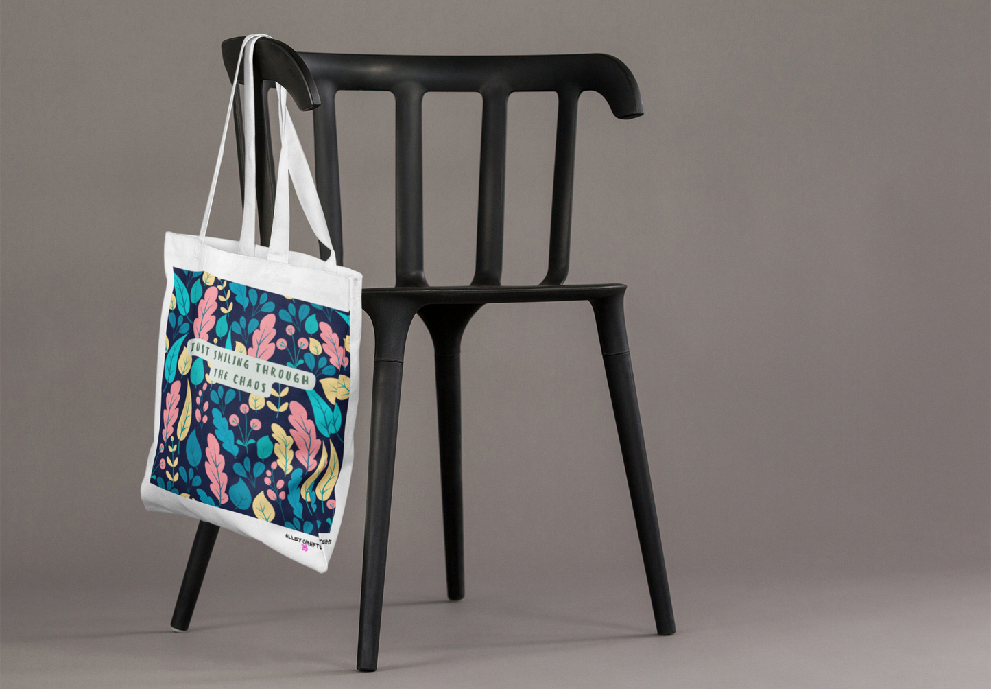Just Smiling Through the Chaos - Tote bag
