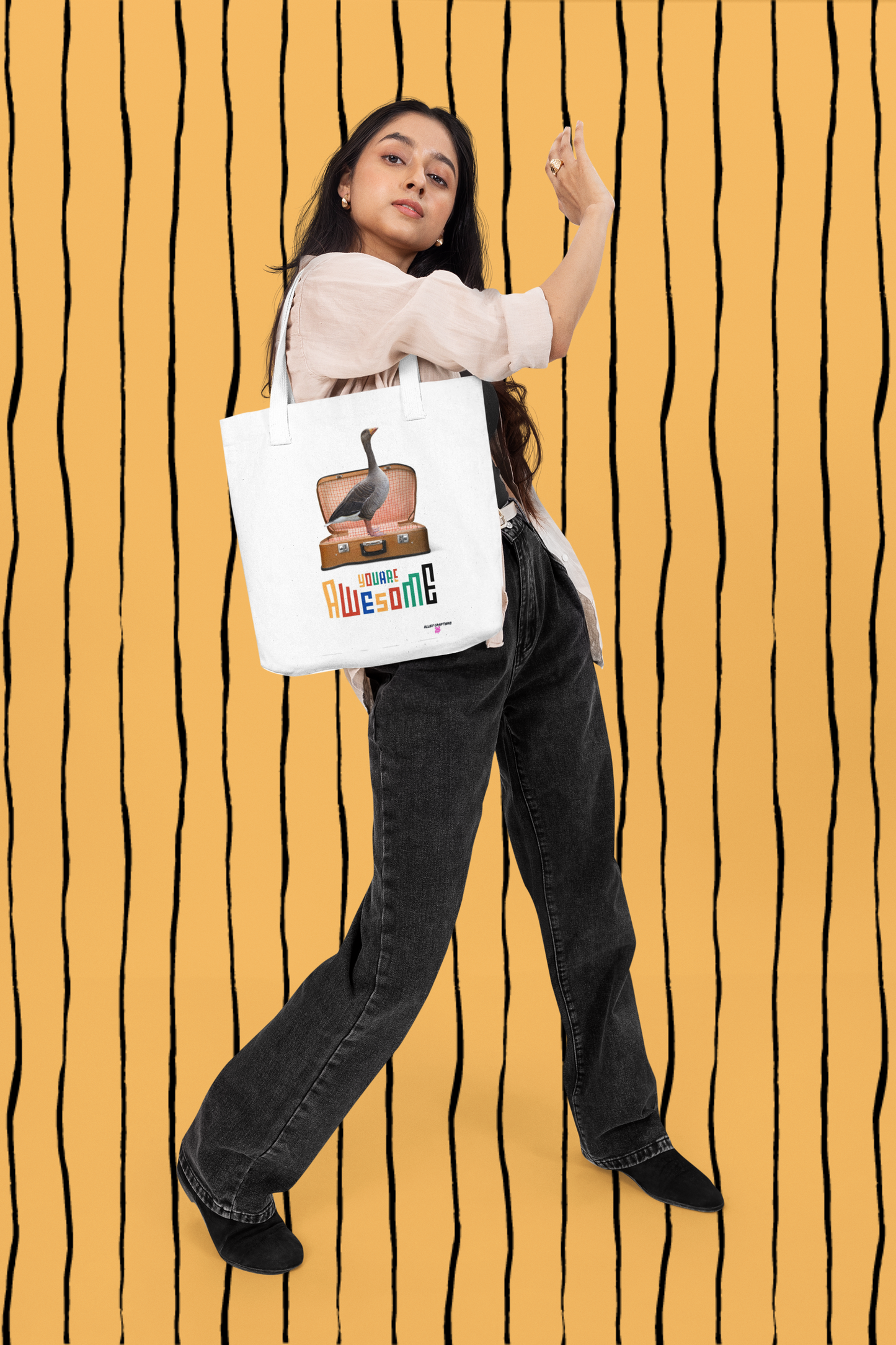 You Are Awesome Goose Tote Bag