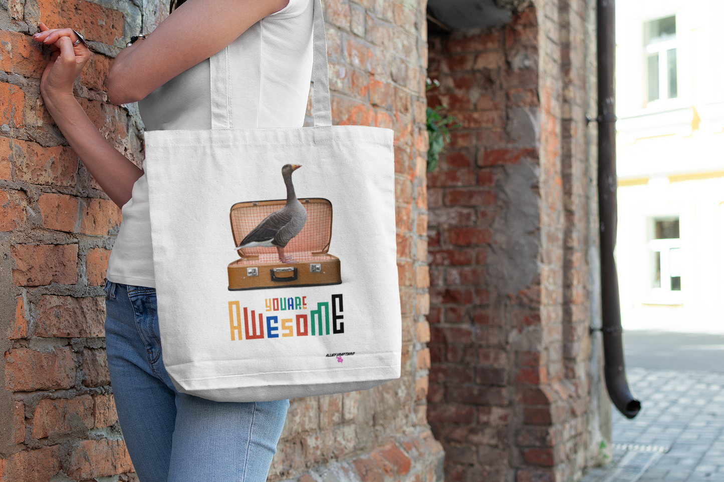 You Are Awesome Goose Tote Bag