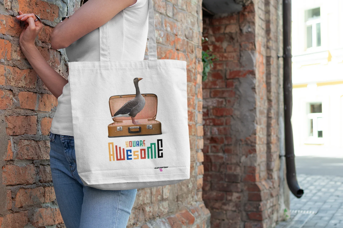 You Are Awesome Goose Tote Bag - Alley Crafters