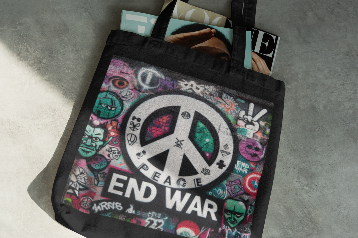 Peace End War Tote Bag - Calm and Tranquil Canvas Tote