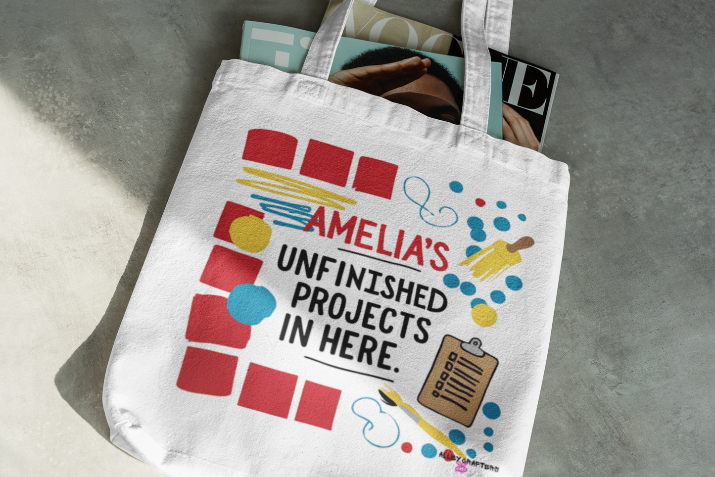Unfinished Projects Tote Bag