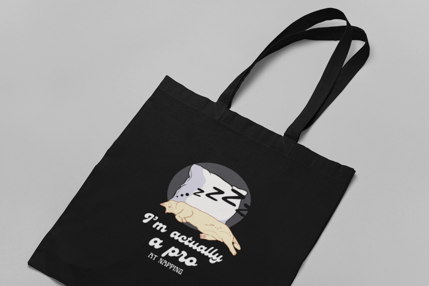 Funny Napping Canvas Tote Bag