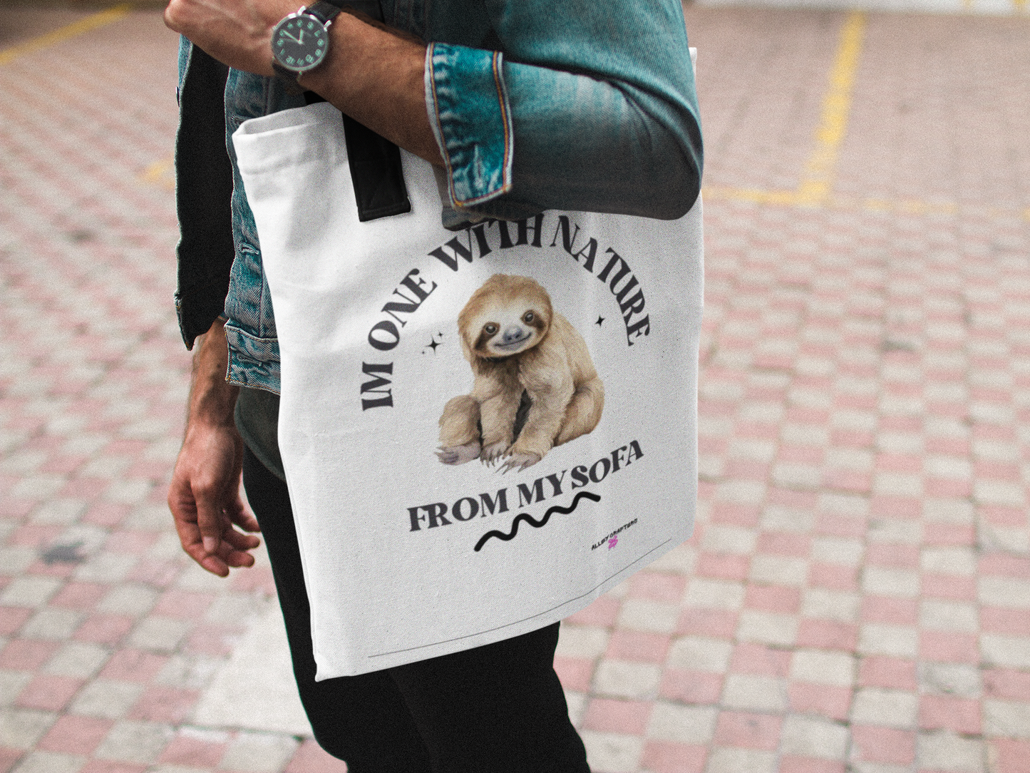 I'm One with Nature Sloth - Tote Bag