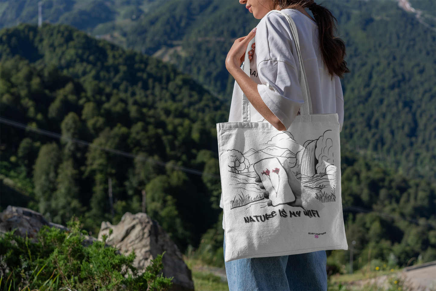 Nature Is My WiFi – Tote Bag