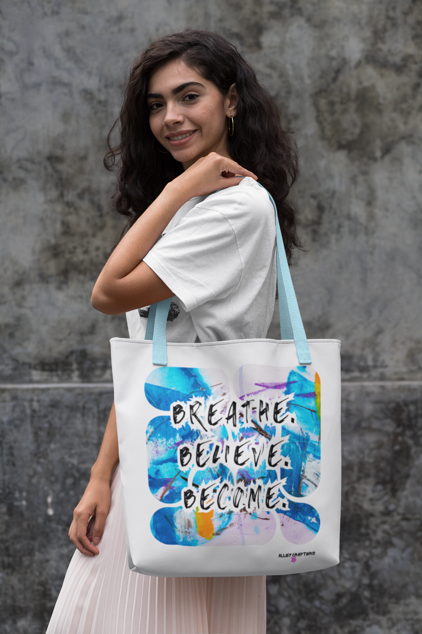 Breathe. Believe. Become–Tote Bag