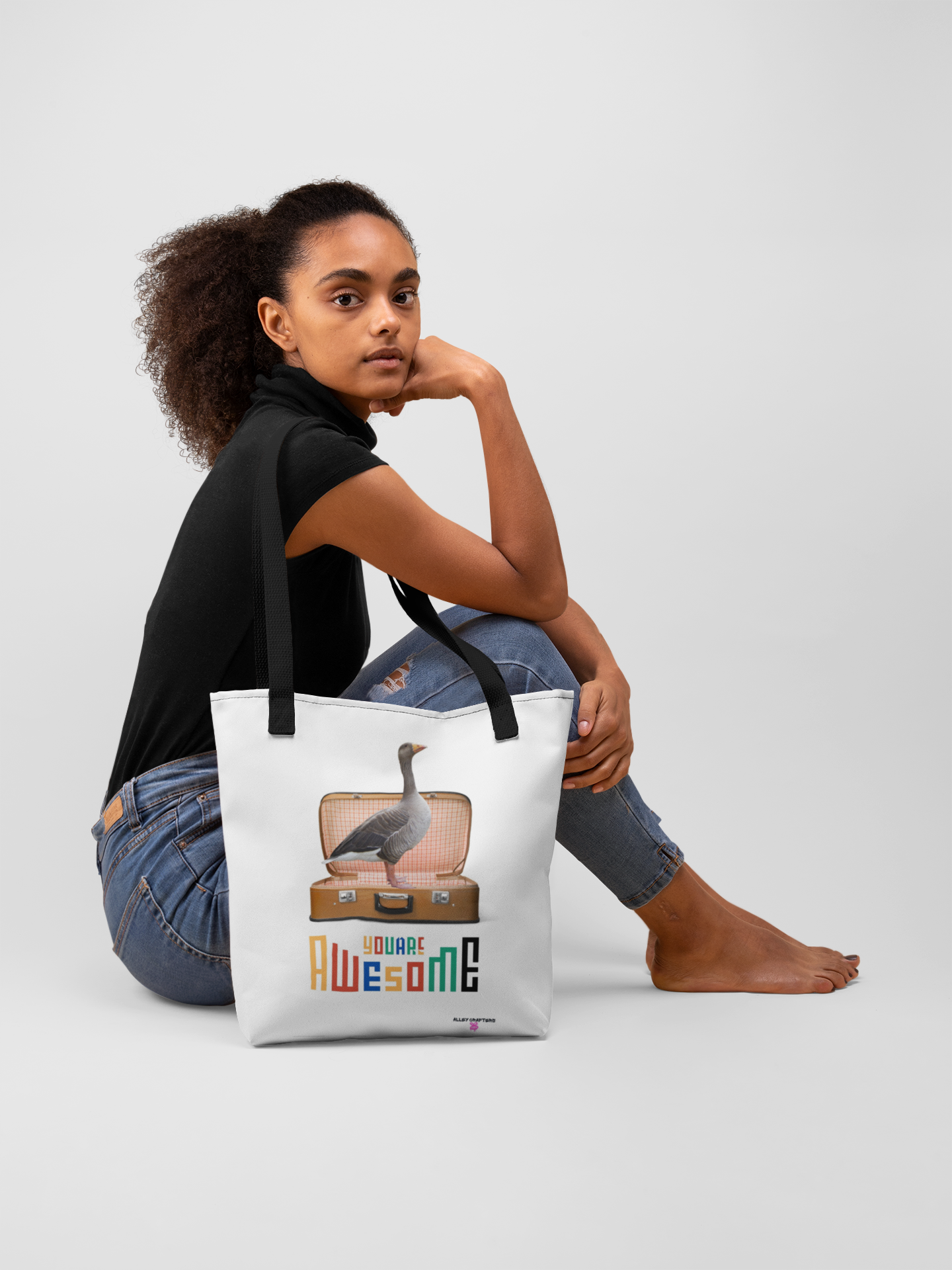 You Are Awesome Goose Tote Bag