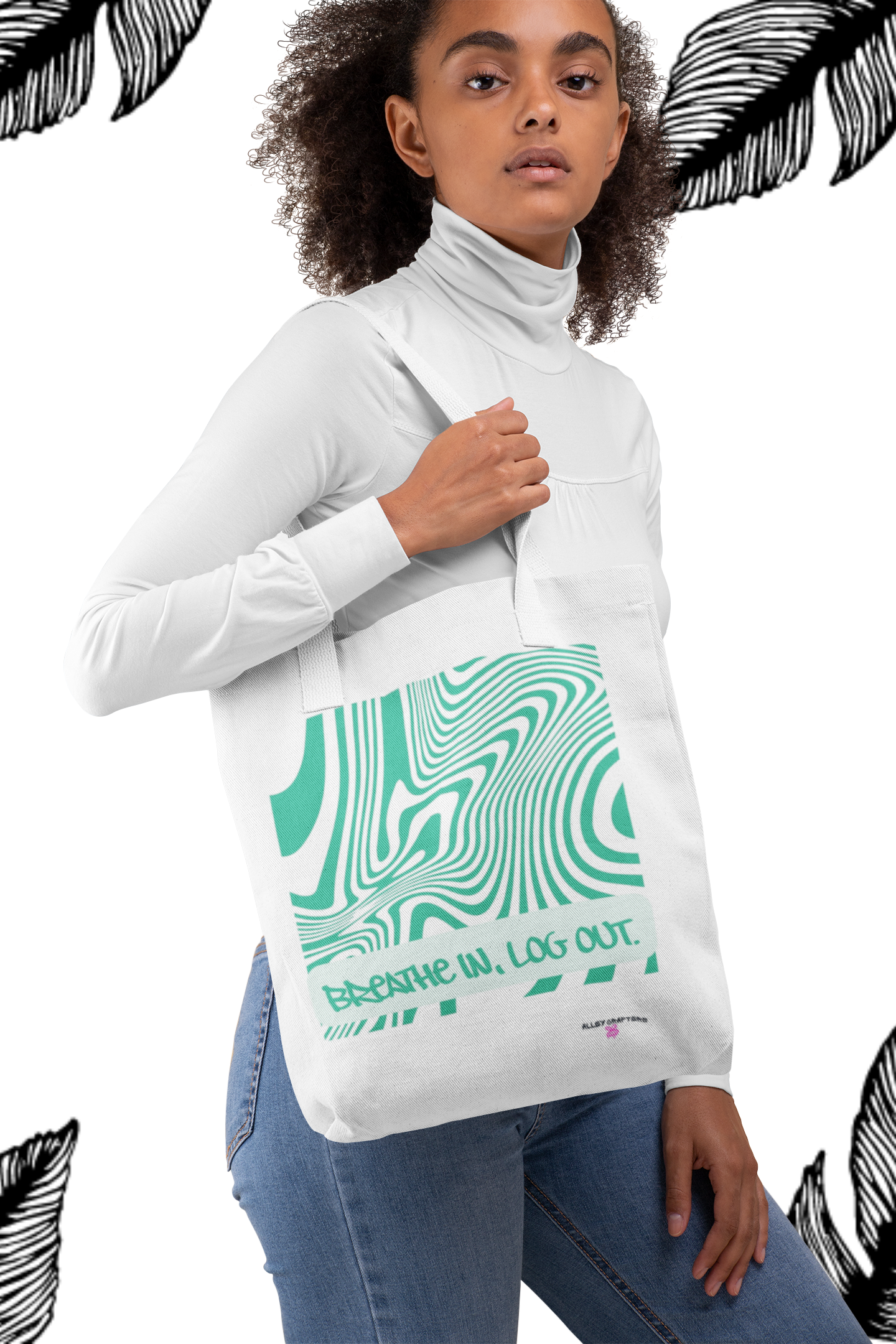 Breathe In, Log Out - Tote Bag