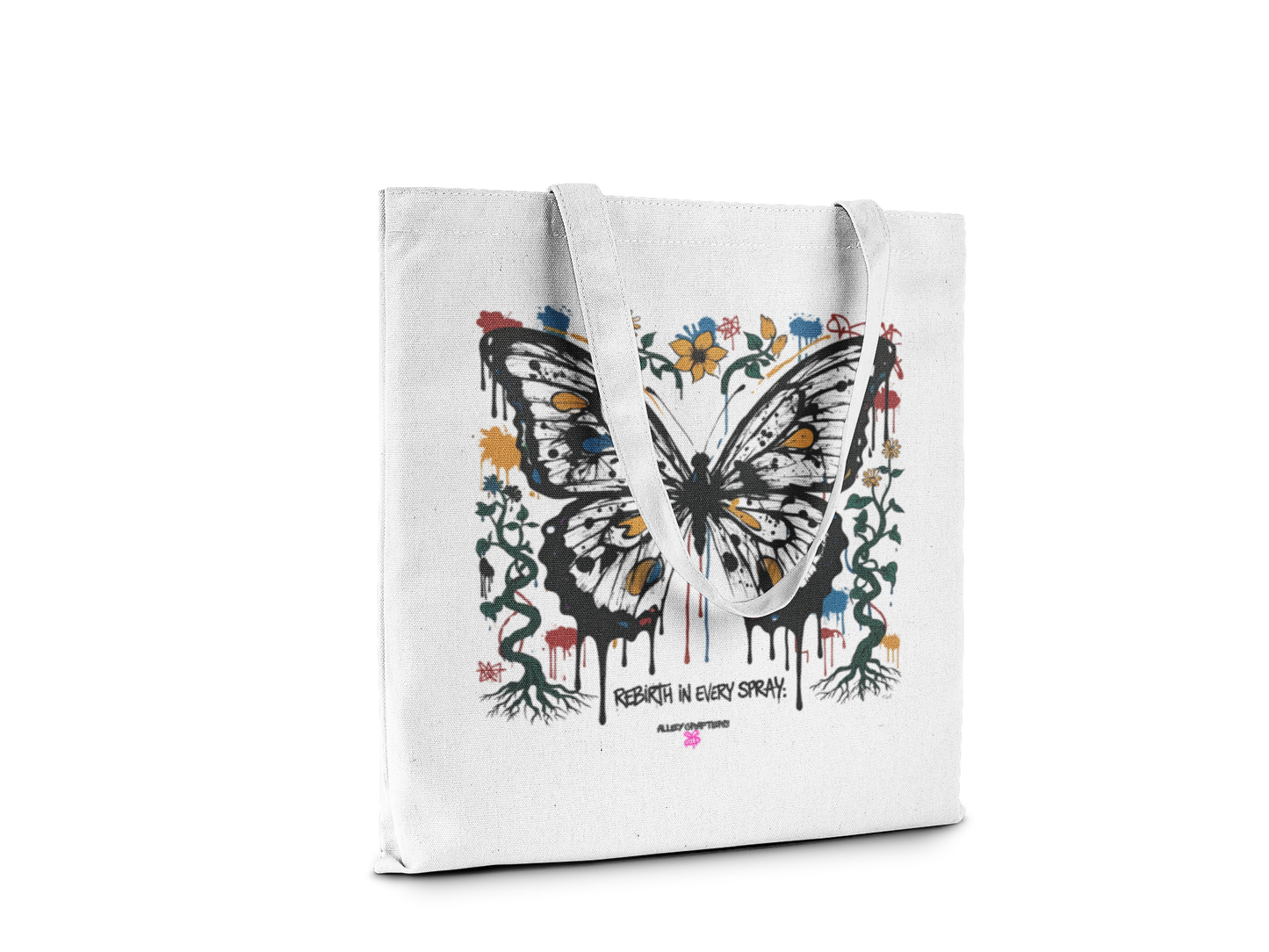 Rebirth in Every Spray: Butterfly Tote
